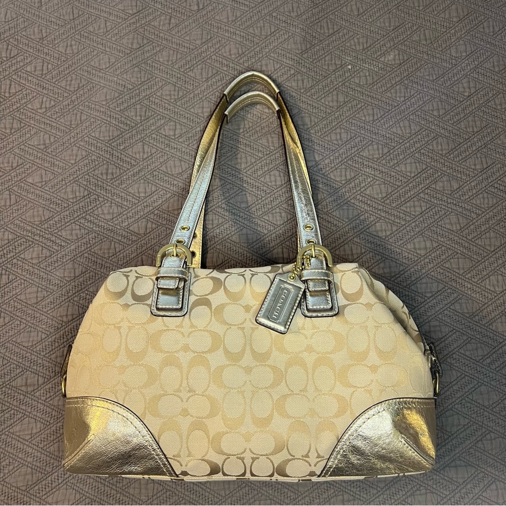 Coach Maggie Handbag Purse Gold